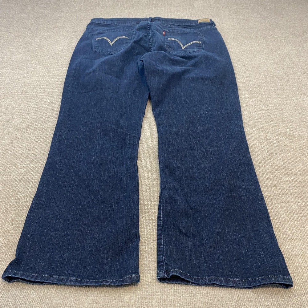 VTG Levis 512 Shaping Bootcut Jeans Womens 24 Blue Wash High Rise Stretch Boho